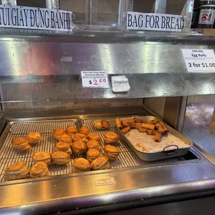 Our favorite meat pastries (pie) &amp; eggroll bar! Can&apos;t beat these prices!