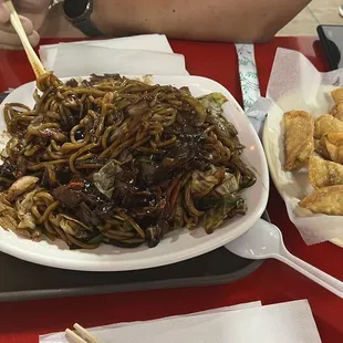 Bokkum jjajangmyun - fried gyoza