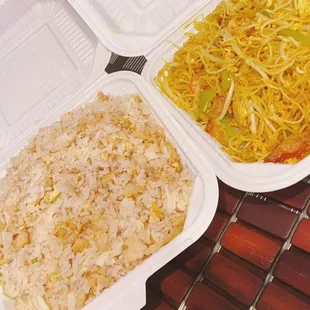 Singapore Style Fried Rice Noodles