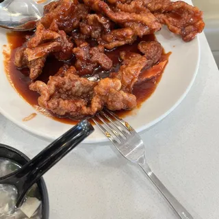 Baked Pork Ribs W/Peking Sauce