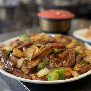 a plate of food on a table