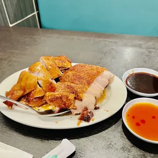a plate of food on a table
