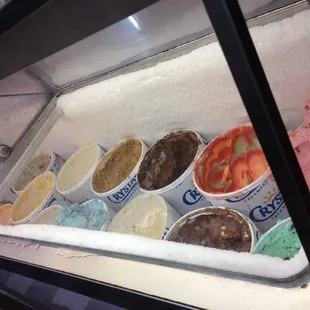 The great selection of ice cream