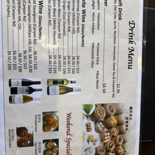 menu, sushi and sashimi