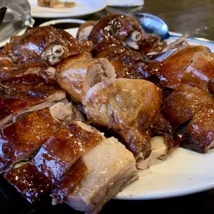 Crispy roast duck.