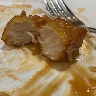 General tso and  sesame chicken were huge chunks of chicken, not over breaded.