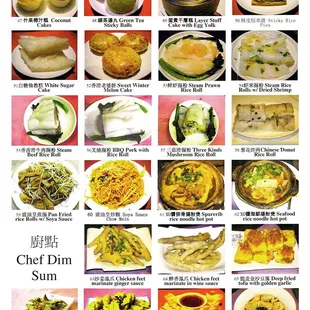 Dim Sum Menu - Back