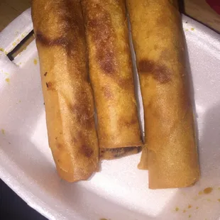 You've got to have egg rolls when eating Chinese take out.
