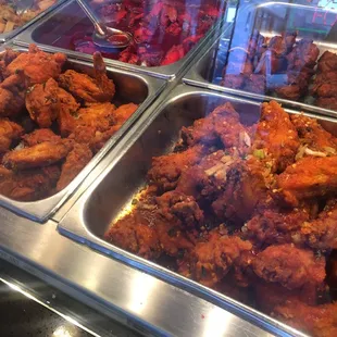 Pollo picante y no picante
