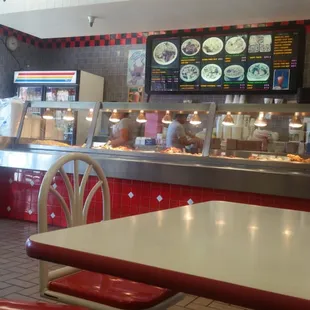 the inside of a restaurant