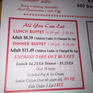 Hours and Prices