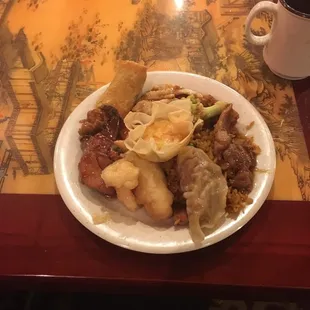 Buffet fare to include a pineapple nest on top!