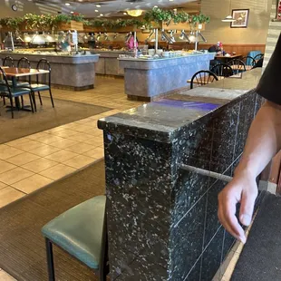 interior, sushi and sashimi