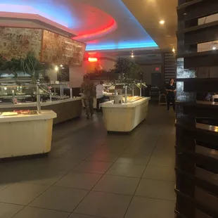 Inside view of the buffet area