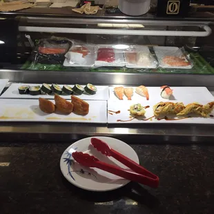 Sushi sold by the roll.