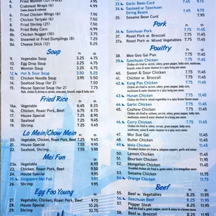 Take Away Menu - March 2023.