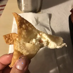 Best crab rangoon. So much filling