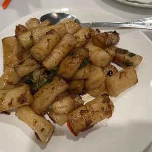 Pan Fried Rice Rolls