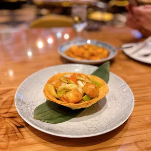 Wok fried scallops