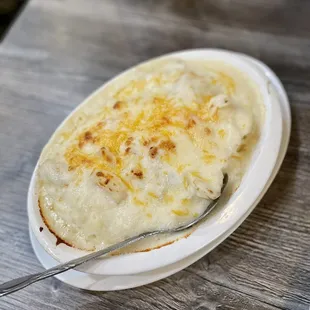 Baked seafood rice with cream sauce