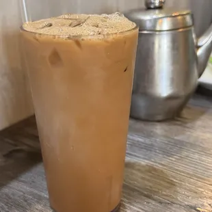 Hong Kong milk tea and coffee (cold)! Love this drink!