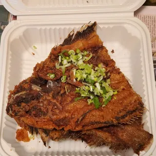 Deep Fried Flounder Fish/