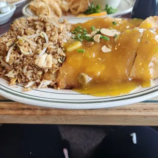 Almond Chicken with Chicken Fried Rice