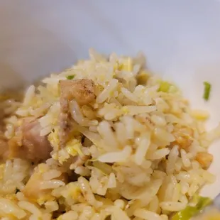 Chicken, and salted fish fried rice