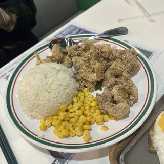 Popcorn Chicken Rice Platter