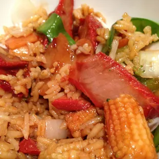 Hunan pork w fried rice
