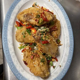 Yummy, they just add on the new item:  Garlic chicken wing
