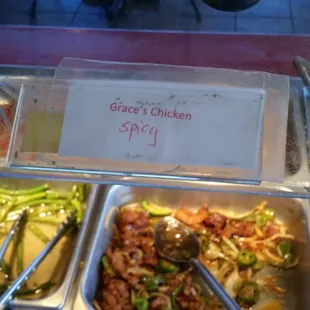 Grace's spicy chicken.