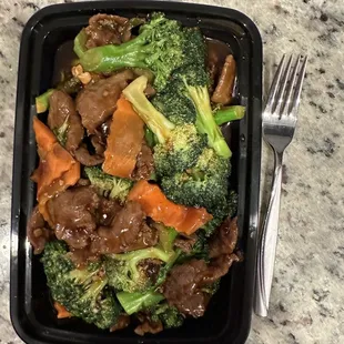 Beef and broccoli Large Order.