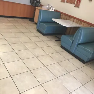 Not too many chairs but enough to grab a bite etc