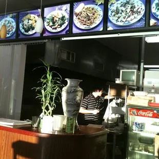 a man working in the kitchen
