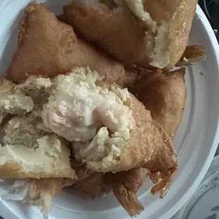 Sweet n sour breading was Raw uncooked inside