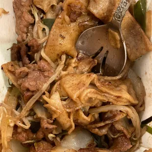 Dry beef chow fun