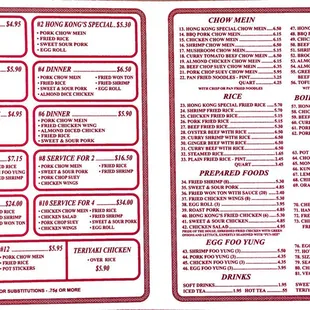 sushi and sashimi, menu