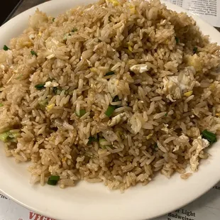 Egg and onion fried rice