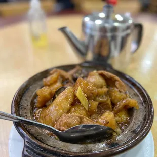 36. Fish Fillet Clay Pot with Bean Curd and Mushroom