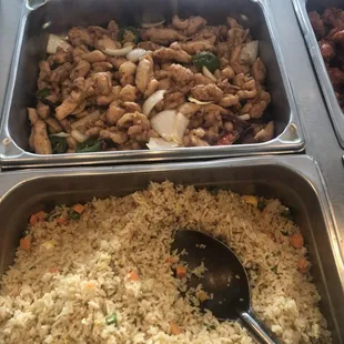 Jalapeños chicken and chow mein