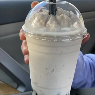 Horchata smoothie with boba $4.95 for the &quot;small&quot; :D