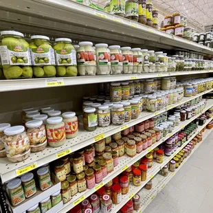 shelves of food and condiments