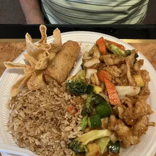 Mongolian chicken combination special