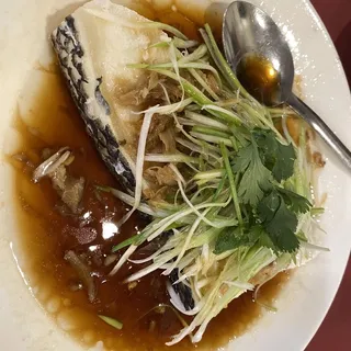 Steamed Sea Bass Filet with Preserved Vegetable
