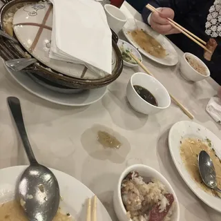 Beef or Chicken & Chinese Green w/Steamed Rice