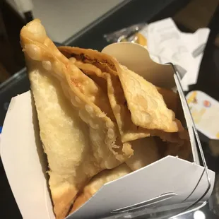 The crab rangoons are also great here