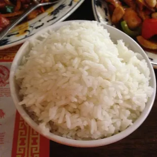 Bowl of steam rice