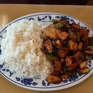 Szechuan Chicken with Steamed Rice