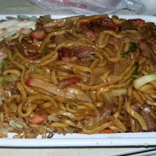 Combo roast pork lo mein with house special fried rice. Very good! So far best place in area that has real ny style chinese